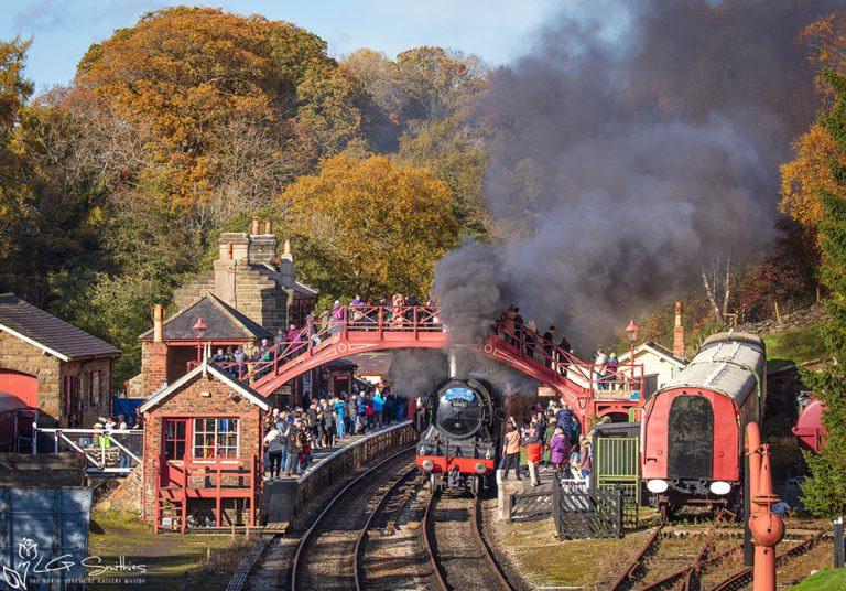 Flying Scotsman Exchanging The Token At Goathland Station