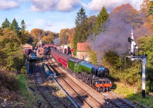 Flying Scotsman Locomotive At Goathland Station