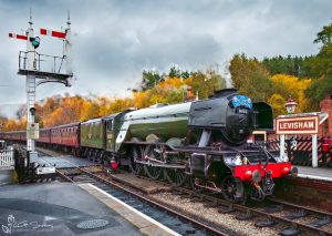 Flying Scotsman Locomotive At Levisham Station