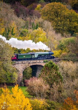 Flying Scotsman On The Esk Valley Viaduct Grosmont