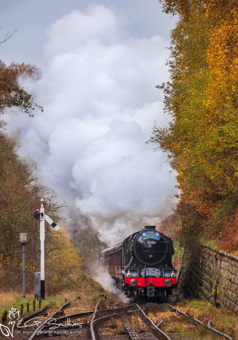 Flying Scotsman Steam Locomotive Near Goathland Station