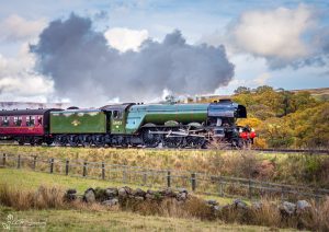 Flying Scotsman Steam Train At Moorgates NYMR