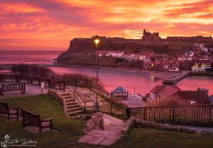 Whitby Abbey Across the Esk at Sunrise