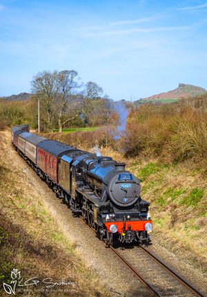 Black Five 45407 Beneath Roseberry Topping