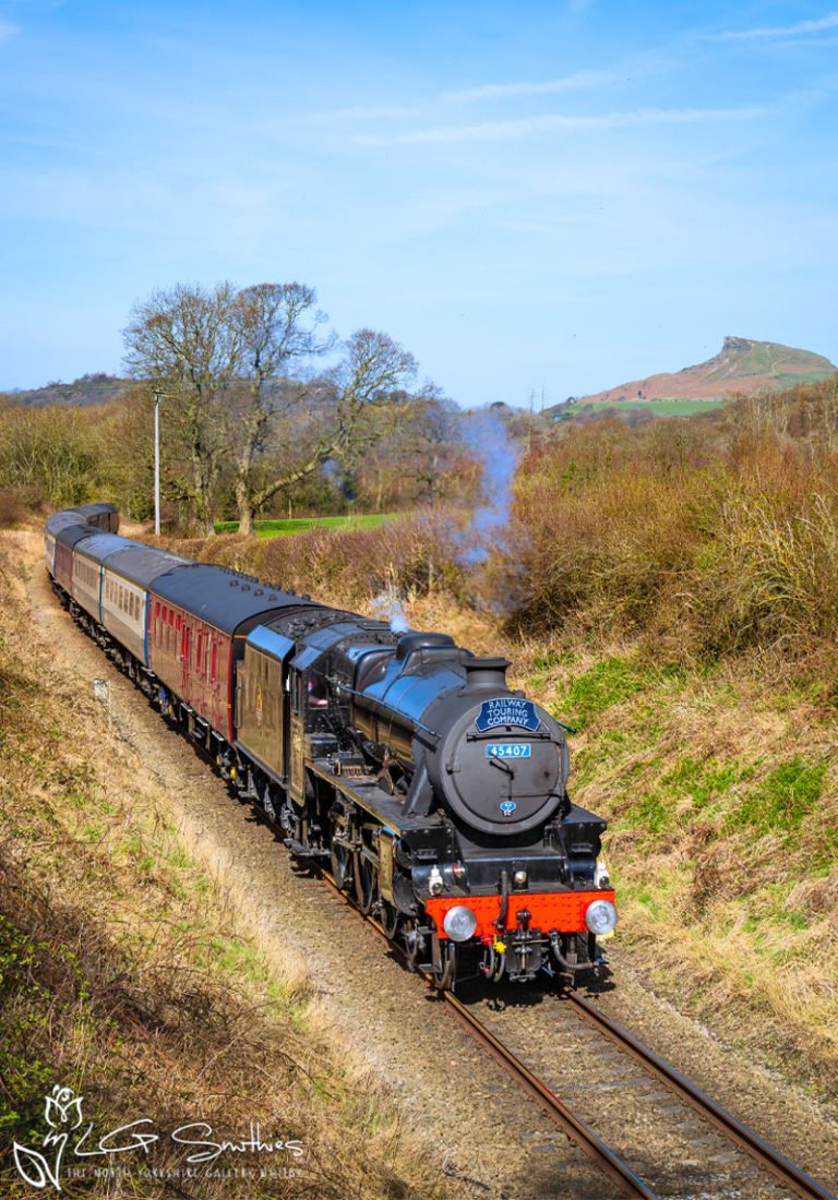 Black Five 45407 Beneath Roseberry Topping