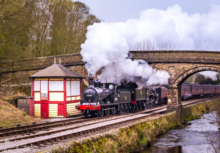 Stanier Black Five At Haworth KWVR