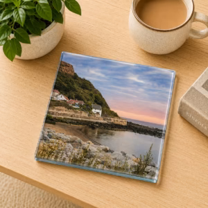 Runswick Bay Glass Coaster Coffee Table Decor