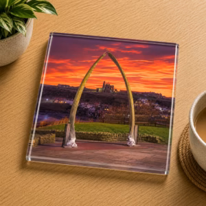 New Years Eve 2024 At Whitby Whalebones Glass Coaster Coffee Table Decor
