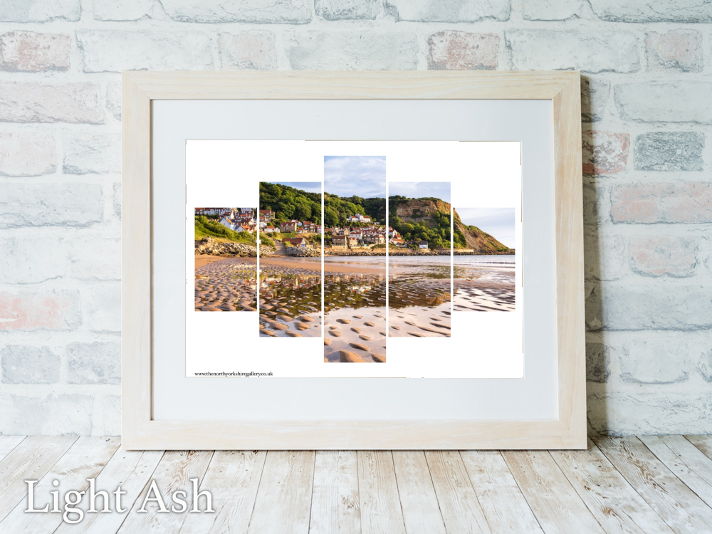Runswick Bay Yorkshire 5 PCS Wall Art 5 Runswick Bay Yorkshire 5 PCS Wall Art Light Ash Landscape Frame