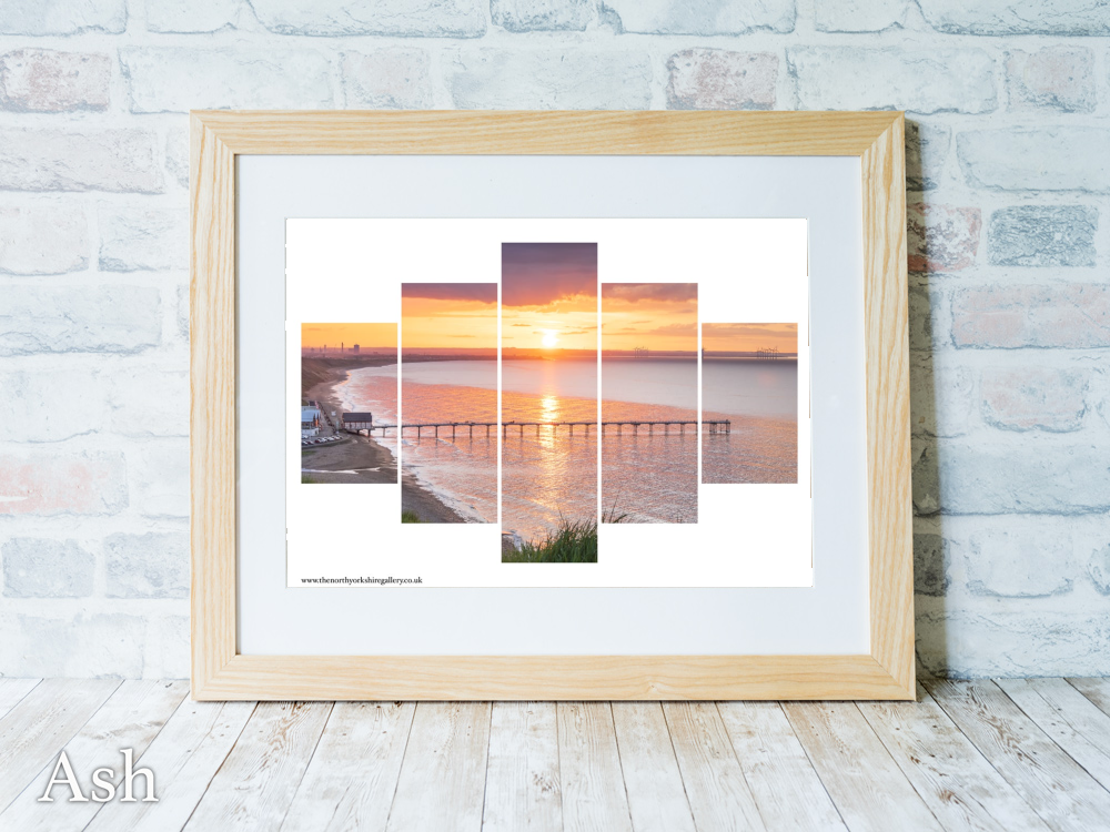 Saltburn Sunset From Huntcliff 5 PCS Wall Art 3 Saltburn Sunset From Huntcliff 5 PCS Wall Art Ash Landscape Frame