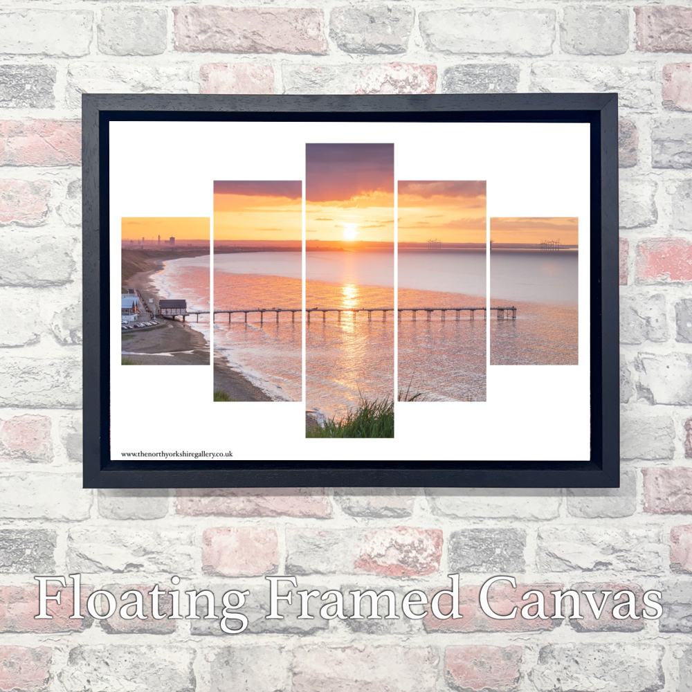Saltburn Sunset From Huntcliff 5 PCS Wall Art 7 Saltburn Sunset From Huntcliff 5 PCS Wall Art Landscape Float Frame Canvas